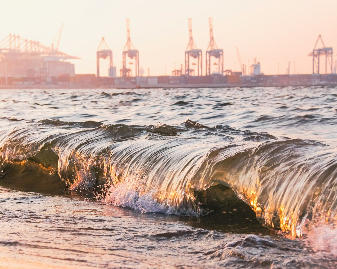 gdansk beach sunset